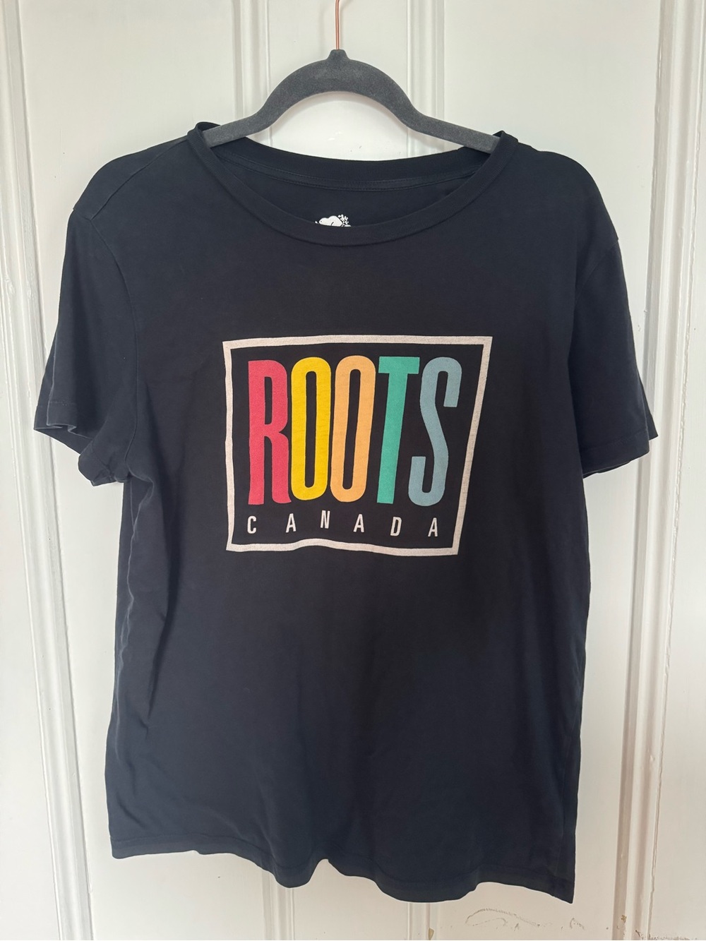 Roots Canada Multicolor Box Logo Graphic T-Shirt Men's Large